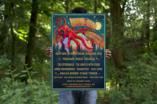 *FOIL EDITION* 2022 Reggae On The Way Festival Line Up Poster